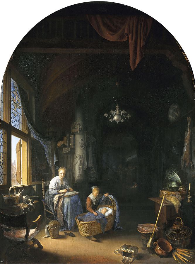 Gerrit Dou (1613-1675) La joven madre