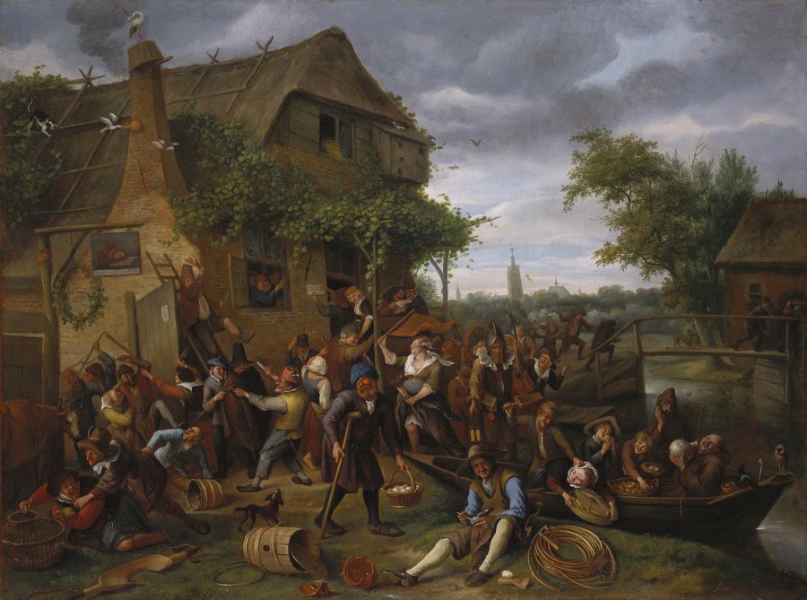 Jan Steen (1626-1679) Un pueblo Revel