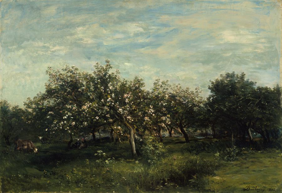 Charles François Daubigny -  Manzanos en flor