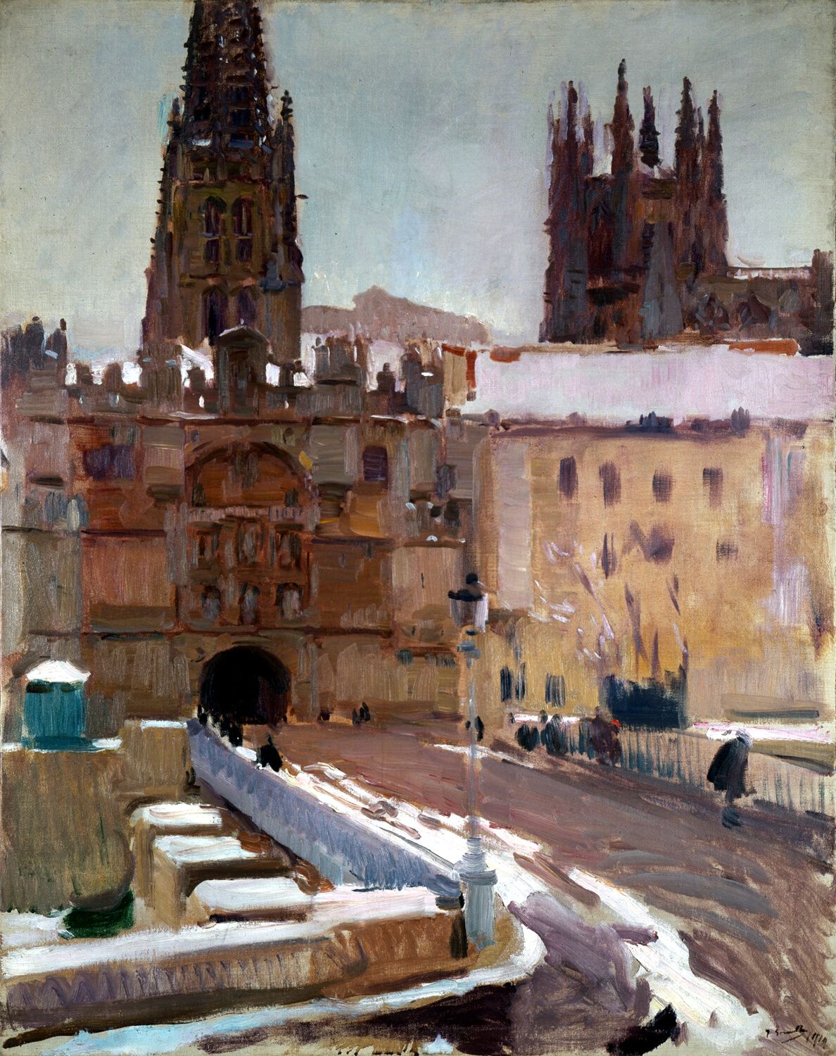 Arco y puerta de Santa María, Burgos, 1910