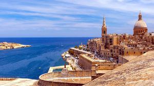 Tres edificaciones emblemáticas de La Valletta en Malta