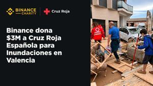 Binance dona 3 millones de dólares a Cruz Roja Española para ayuda ante las inundaciones en Valencia