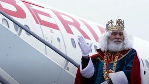 Los Reyes Magos llagaron a España en un avión de Iberia