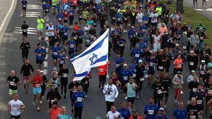 Más de 45.000 corredores participaron en el 16º Maratón de Tel Aviv